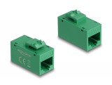 Delock Keystone modul, RJ45-aljzat - RJ45-aljzat, Cat.6A UTP zöld (90640)