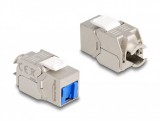 Delock Keystone Modul RJ45 anya - LSA Cat.6A eszköz nélkül használható kék por elleni fedővel (87898)