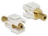 Delock Keystone Modul stereo jack 3.5 mm anya - anya, fehér (86336)