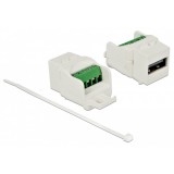 Delock Keystone modul USB 2.0 A anya sorkapocs modul, fehér