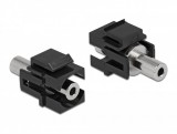 Delock Keystone Module sztereo jack anya 3,5 mm 3 tűs - sztereo jack anya 3,5 mm 3 tűs, fekete (86859)
