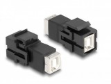 Delock Keystone Module USB 2.0 Type-B jack - USB 2.0 Type-B jack fekete (86600)