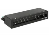 Delock Keystone Számítógép Patch Panel 12 Port, fekete (43339)
