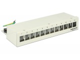 Delock Keystone Számítógép Patch Panel 12 Port, szürke (43335)