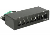 Delock Keystone Számítógép Patch Panel 8 Port, fekete (43338)