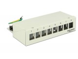 Delock Keystone Számítógép Patch Panel 8 Port, szürke (43336)