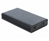 Delock Külso ház 3.5  SATA HDD számára SuperSpeed USB 3.1 Gen 1 csatlakozóval