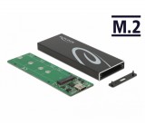 Delock Külső ház M.2 SATA SSD-hez USB Type-C  csatlakozóval anya