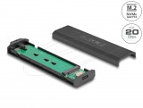 Delock Külső USB Type-C 20 Gbps kombinált ház M.2 NVMe PCIe vagy SATA SSD eszközhöz - szerszám mentes