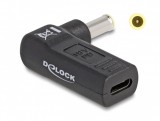 Delock Laptop töltőkábel adapter USB Type-C  anya - Samsung 5,5 x 3,0 mm apa 90  fokban hajlított