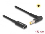Delock Laptop töltőkábel adapterkábel USB Type-C anya - 5,5 x 2,5 mm apa 15cm (60040)