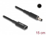 Delock Laptop töltőkábel adapterkábel USB Type-C anya - Dell 4,5 x 3,0 mm apa 15 cm
