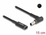 Delock Laptop töltőkábel adapterkábel USB Type-C anya - Samsung 5,5 x 3,0 mm apa 15 cm (60042)