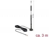 Delock LTE antenna SMA-dugó 5 dBi irányítatlan, rögzített, mágneses talppal és csatlakozókábellel (R