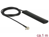 DeLock LTE Antenna TS-9 plug 90° 3 dBi omnidirectional fixed black self adhesive 12479