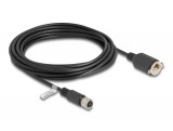 Delock M12 kábel D-kódú 4 tűs anya - RJ45 anya Cat.5e FTP installálásához 5 m, fekete (80455)