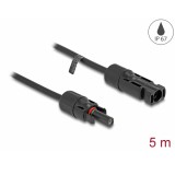 Delock MC4 szolár kábel apa - anya 5 m fekete