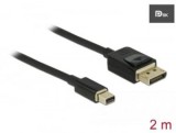 Delock Mini DisplayPort - DisplayPort kábel 2m (84928)