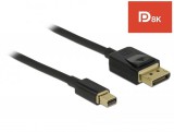 DeLock Mini DisplayPort to DisplayPort cable 8K 60 Hz 1m DP 8K certified 84927