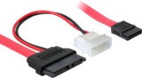 Delock mini SATA (Slimline) - SATA+Molex átalakító 30cm (84390)