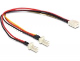 DeLock Molex 3 pin female > 2 x Molex 3 pin male (fan) 22cm 89343