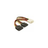 Delock Molex (M) - 2 x SATA (F) tápátalakító kábel (16 cm)