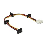 Delock Molex (M) - 4 x SATA (F) tápátalakító kábel (40 cm)