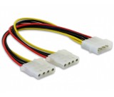 DELOCK Molex Y-Cable tápkábel - 2x 4pin Molex (82100)