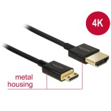 Delock Nagysebességű HDMI-kábel Ethernettel - HDMI-A-csatlakozódugó>HDMI Mini-C-csatlakozódugó,3D,1m
