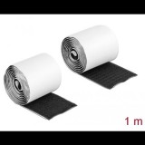 Delock öntapadós tépőzáras szalag 1m x 50mm fekete (19063) (d19063)