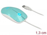 DeLock Optical 3-button LED Mouse USB Type-A Turquoise 12538