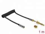 Delock Összecsavart kábelbővítmény 3,5 mm 3 tűs Sztereo Jack apa Sztereo Jack anya 6,35 mm csavar (85831)