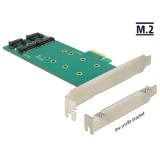 Delock PCI Express kártya > 2 x belső M.2 Key B 110 mm - Alacsony profilú