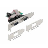 Delock PCI Express Kártya > 2 x RS-232 soros csatlakozó