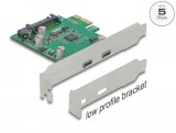 DeLock PCI Express x1 Card to 2 x external USB 5 Gbps USB Type-C Female 90493