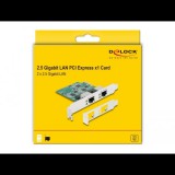 Delock PCI Express x1 kártya - 2 x RJ45 2,5 Gigabit LAN (88101) (del88101)