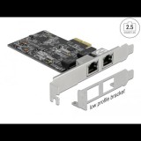 Delock PCI Express x2 kártya - 2 x 2,5 Gigabit LAN (89530) (D89530)