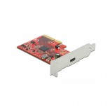 Delock PCI Express x4 Kártya - 1 x külső SuperSpeed USB 20 Gbps (USB 3.2 Gen 2x2) USB Type-C? hüvely (89035)