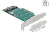 DeLock PCI Express x8 Card to 2x internal NVMe M.2 Key M Bifurcation Low Profile Form Factor 89045