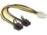 Delock PCI Expressz táp 6 pin anya - 2x 8 pin apa (83433)