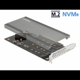 Delock PCI Expresz x16 kártya - 4 x belső NVMe M.2 M-kulcs hűtőbordával és ventilátorral - elágazás (90050) (90050)