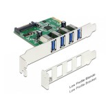 Delock PCIe - 4 x külső USB 3.0