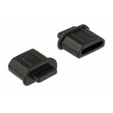 Delock Porvédő HDMI micro-D típusú kimenethez fogantyúval 10 db fekete