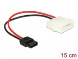 DeLock Power Cable Molex 4 pin plug to Slim SATA 6 pin receptacle 0,15m 85638
