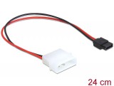 DeLock Power Cable Molex 4 pin plug to Slim SATA 6 pin receptacle 24.5 cm 82913