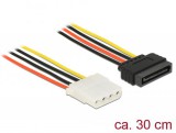 DeLock Power Cable SATA 15 pin female > 4 pin female 30cm 60139