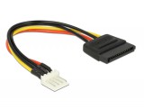 DeLock Power Cable SATA 15 pin female > 4 pin floppy male 15cm 83918
