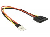 DeLock Power Cable SATA 15 pin female > 4 pin floppy male 24cm 83877