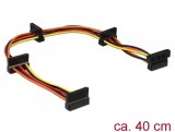 DeLock Power SATA 15 pin plug > 4x SATA 15 pin receptacle 40 cm multicolour cable 60141