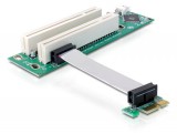 DeLock Riser Card PCI Express x1 > 2x PCI with flexible cable 9 cm left insertion 41341